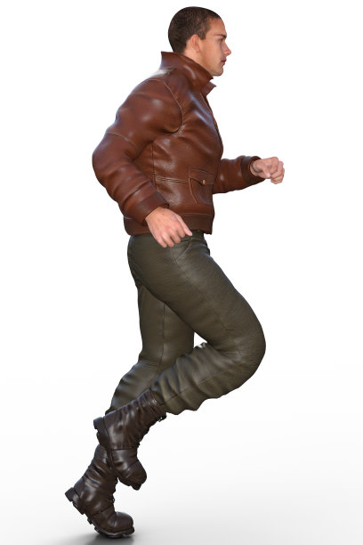 英俊的慢跑者孤立图片下载