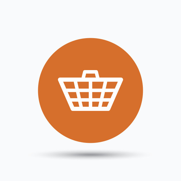 篮子图标。购物车的迹象。图片下载