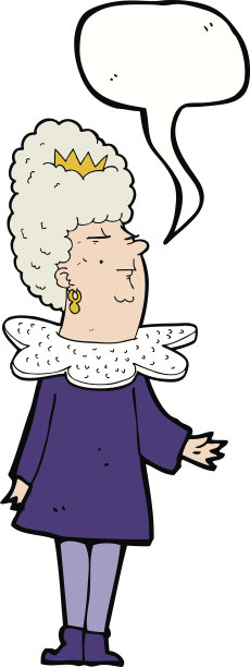 卡通女王与语音泡泡图片下载