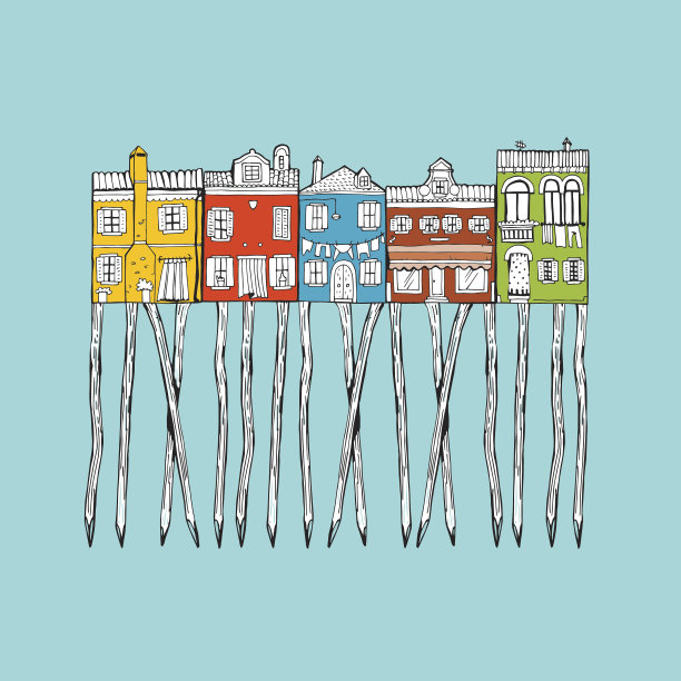 家集。景观。Burano岛。威尼斯。旅游和度假主题。图片下载