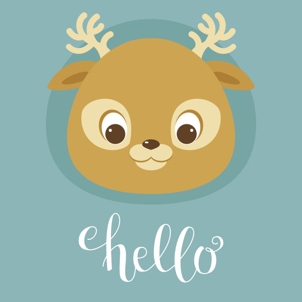 可爱的鹿头图片下载