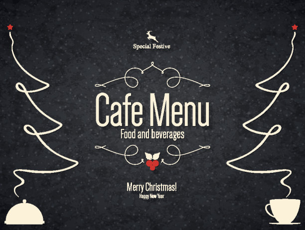 特别的圣诞节日菜单设计图片下载
