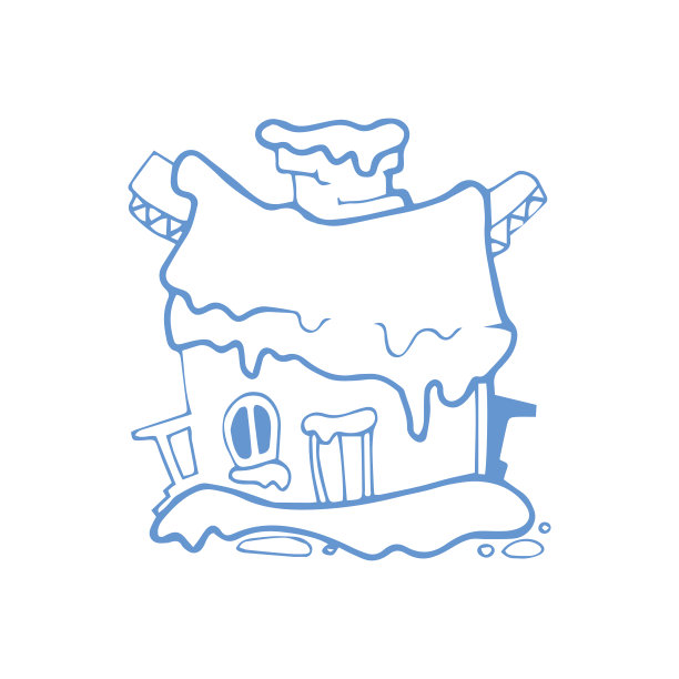 矢量手绘圣诞节或冬天的房子图片下载