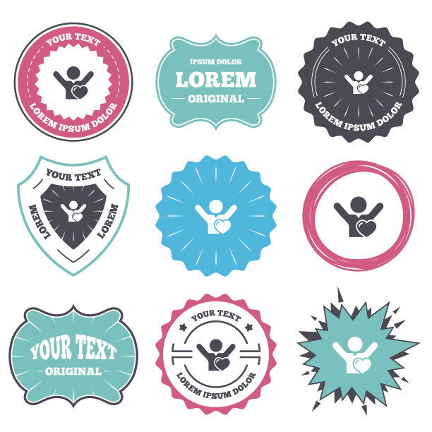 球迷爱图标。一名男子举起双手示意。图片下载