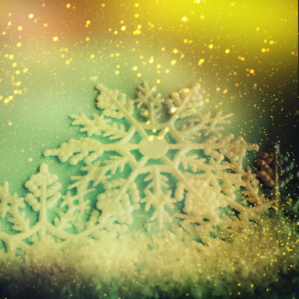 冬天的背景。雪花在雪地上图片下载