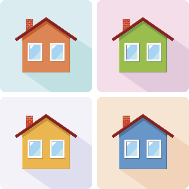 平面设计的房子图标图片下载