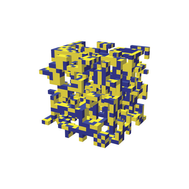 以立方体的形式进行抽象的三维构造。矢量插图。图片下载