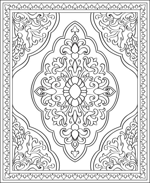 地毯的东方模板。图片下载