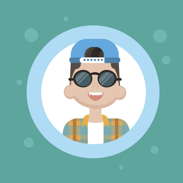 头像图标男性阿凡达，男人卡通肖像，随意的人的脸图片下载