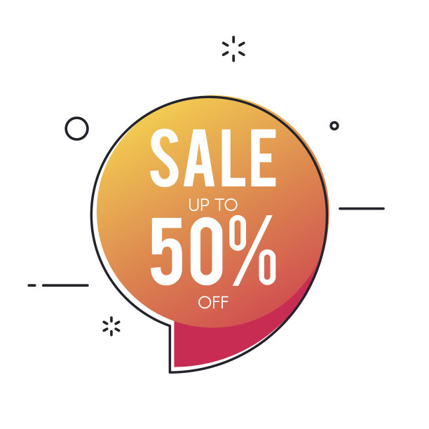 促销banner，高达50%的折扣素材图片