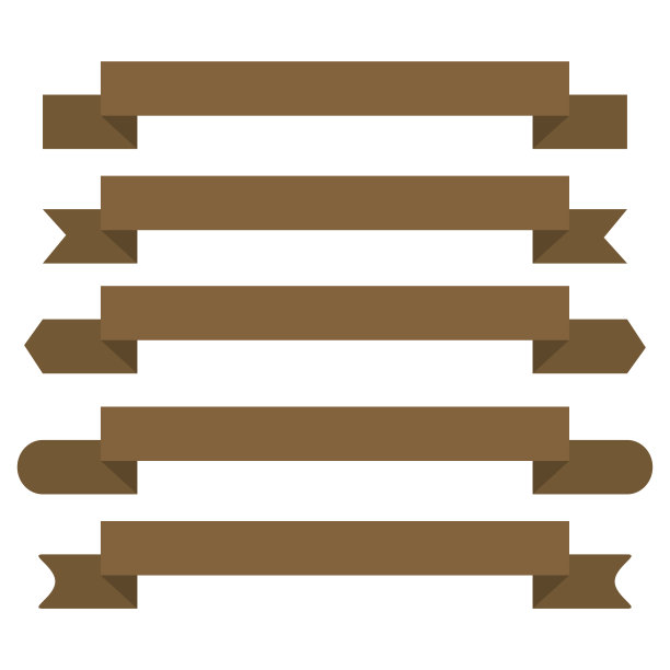 丝带向量组素材图片