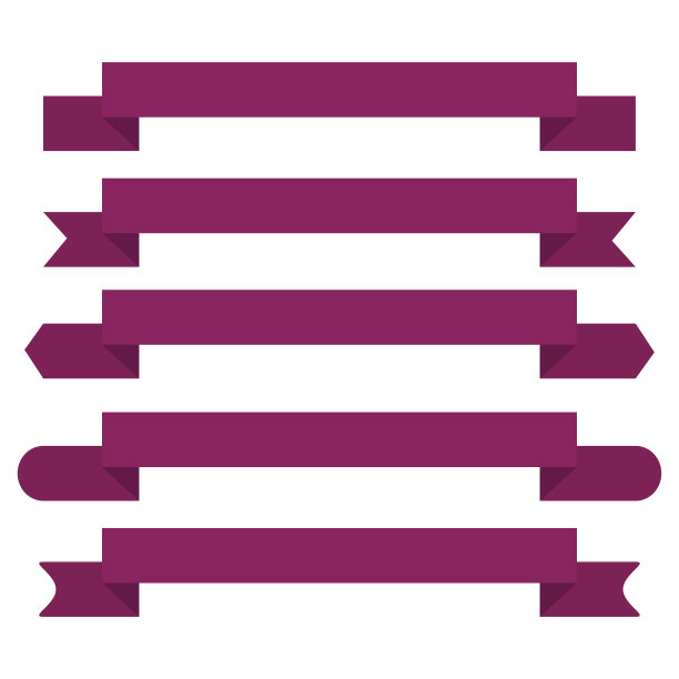 丝带向量组素材图片