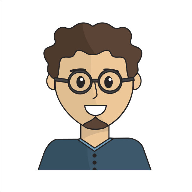 人们，戴着眼镜的笑脸人图标图片下载