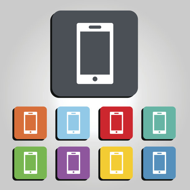 智能手机矢量图标插图图片下载