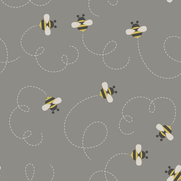 蜜蜂/大黄蜂无缝模式素材图片