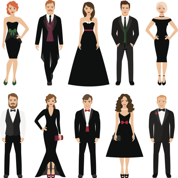 优雅时尚人物插画图片下载