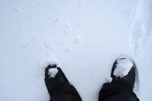 在澳大利亚维多利亚州东部的度假村庄布勒山(Mount Buller)，游客们喜欢在寒冷的冬日里滑雪和滑板运动，周围是树木和积雪的景观。图片下载