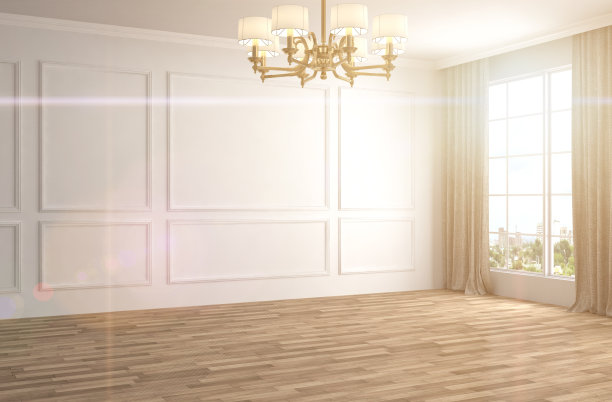 内部有大窗户。三维演示图片下载