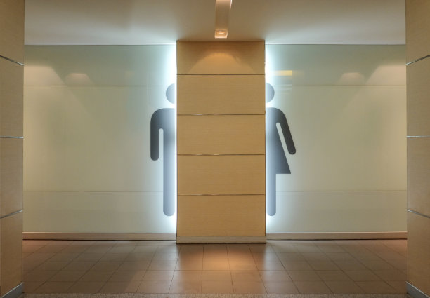 厕所入口标志。图片下载