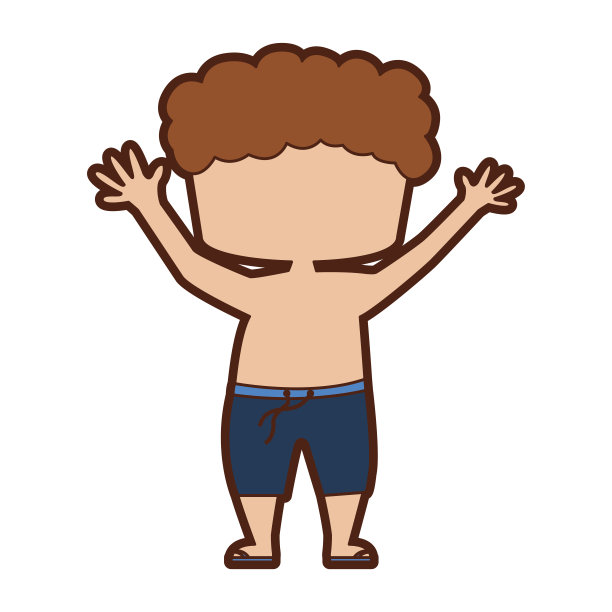 可爱的男孩赤膊绘图图标图片下载