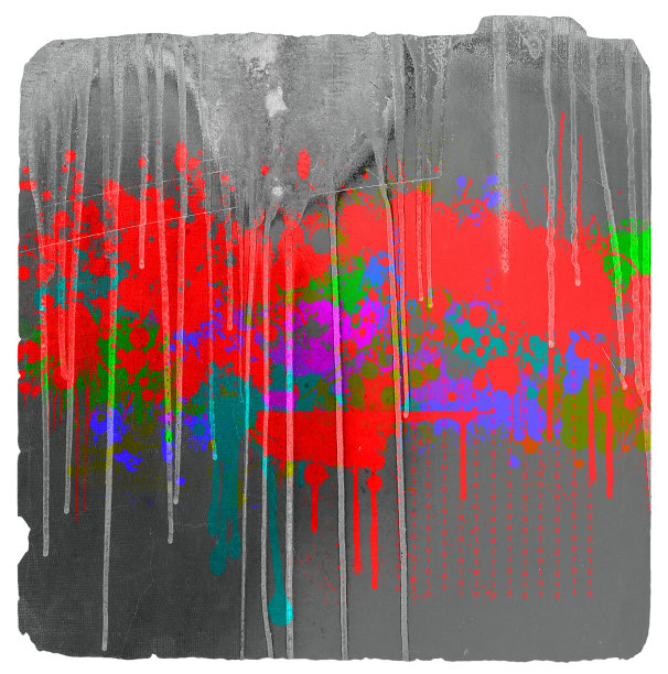 灰色滴背景与红色飞溅。素材图片