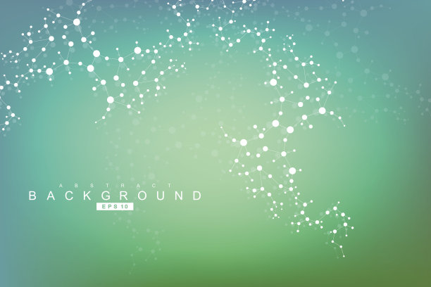 结构分子和通信。Dna,原子,神经元。科学的设计理念。用点连接线。医学，技术，化学，科学背景。矢量插图。图片下载