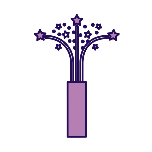 可爱的紫色五彩纸屑拍摄卡通图片下载