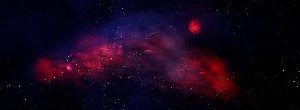 太空星系3D渲染图片下载