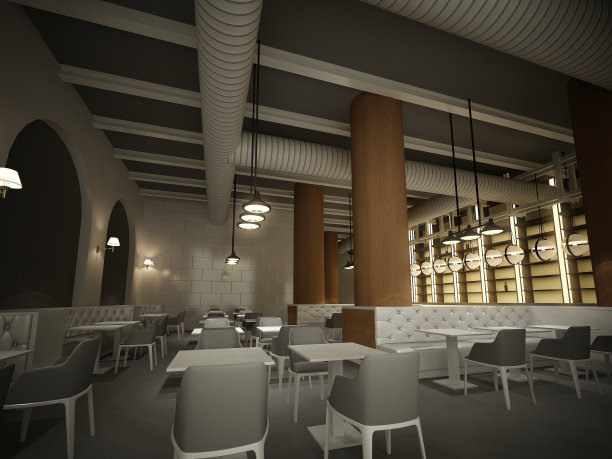 室内餐厅草图设计，3d效果图图片下载