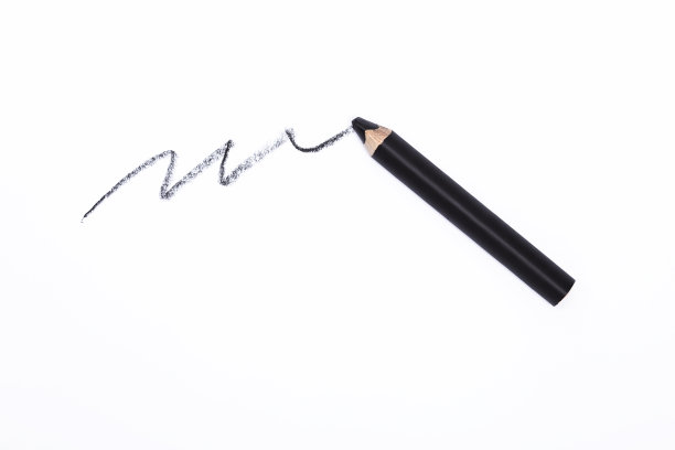 黑色的铅笔在白色的背景上留下石墨的痕迹图片下载