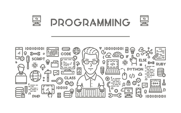 矢量线web概念编程图片下载