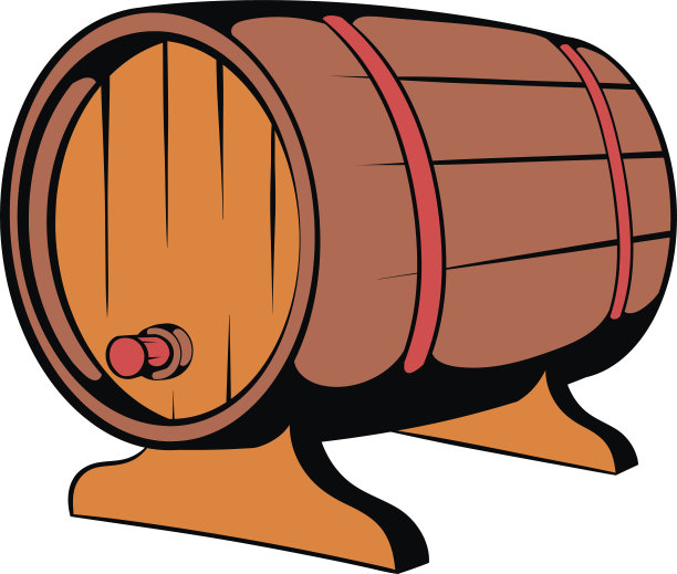 木桶啤酒与水龙头图标图标卡通图片下载