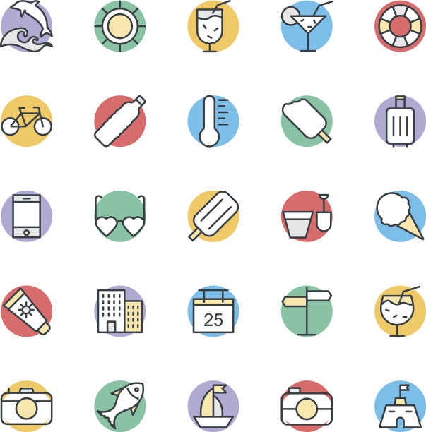 夏季酷向量图标3图片下载