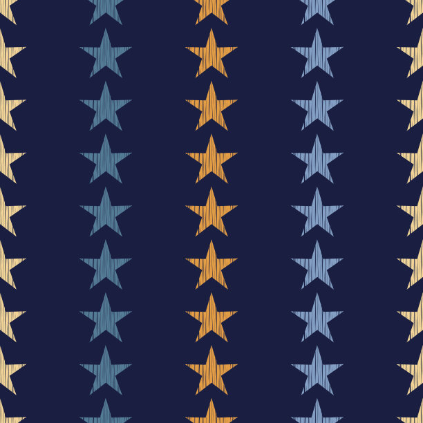 无缝矢量背景装饰星星。图片下载