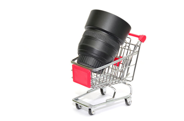超市购物车单反镜头图片下载
