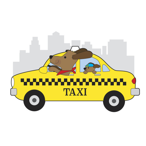 出租车的狗图片下载