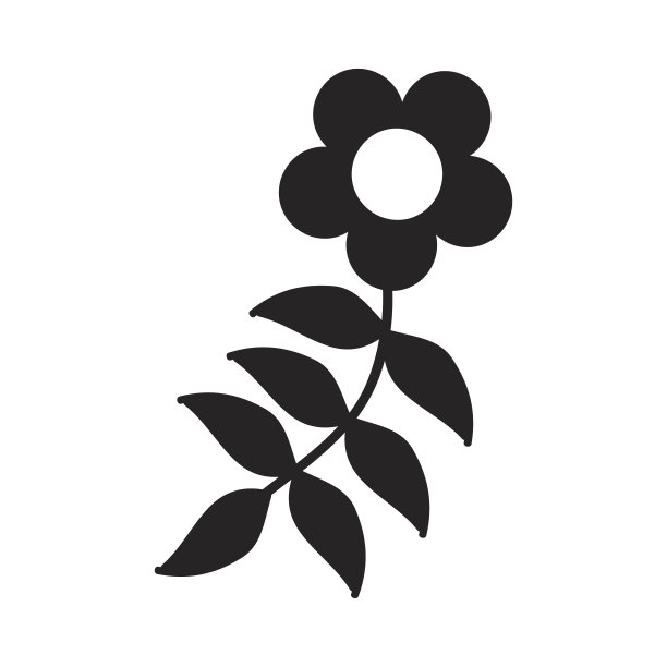 可爱的花朵孤立图标图片下载