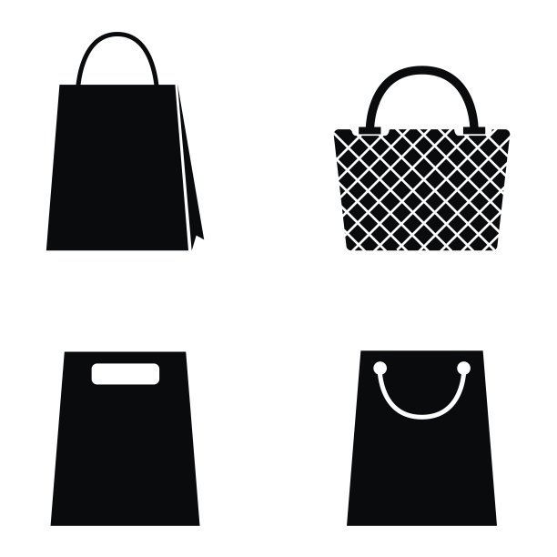 集合向量购物袋图标图片下载