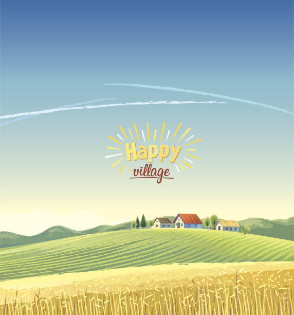 农村景观。素材图片