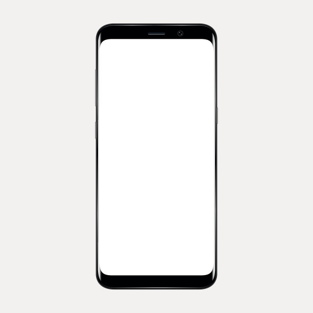 智能手机。现实的手机智能手机与空白屏幕隔离的背景。矢量插图打印和网页元素。图片下载
