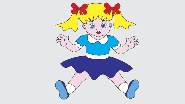 甜美迷人的洋娃娃。图片下载