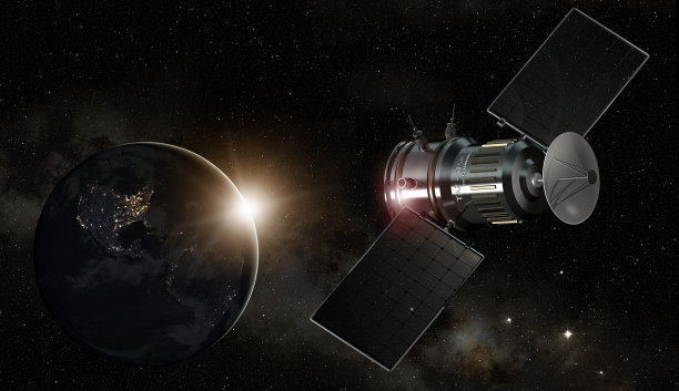 卫星绕地球运行图片下载