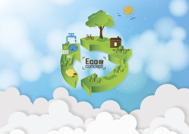 生态学的概念。保存世界矢量图素材图片
