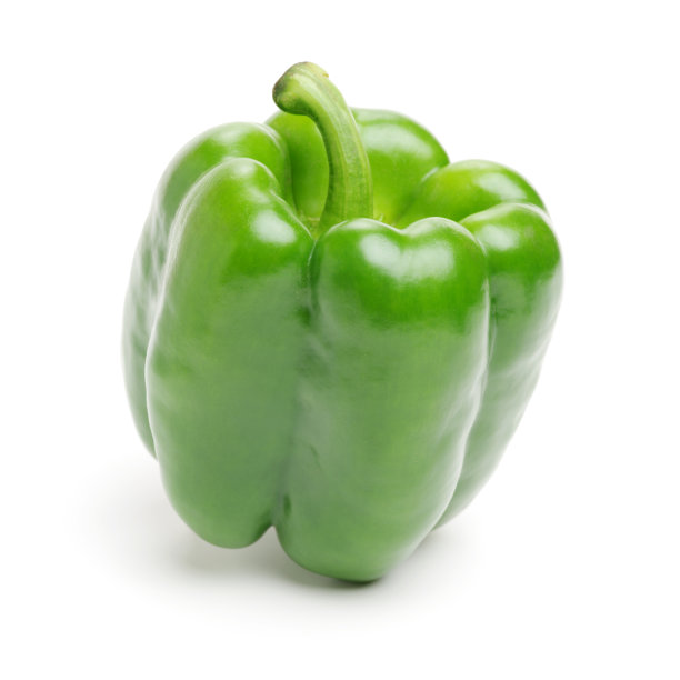 白背景上的青椒图片下载