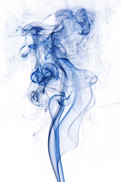透明的蓝色烟雾云图片下载