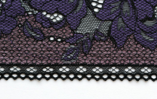 微距拍摄的紫色蕾丝材质纹理图片下载