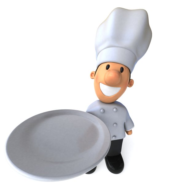 有趣的厨师- 3D插图图片下载