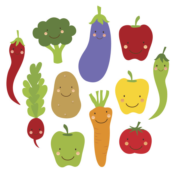 可爱的世界素食日卡片上有微笑的素食者图片下载