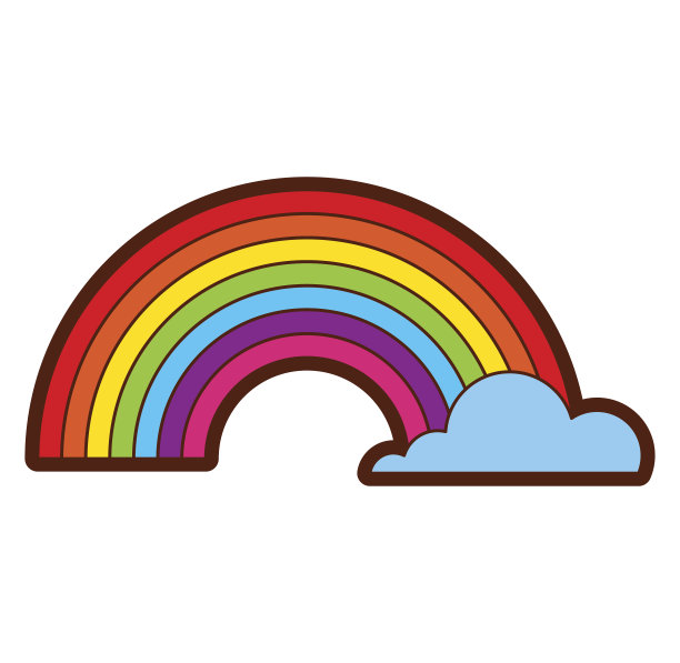 可爱的幻想彩虹图标素材图片