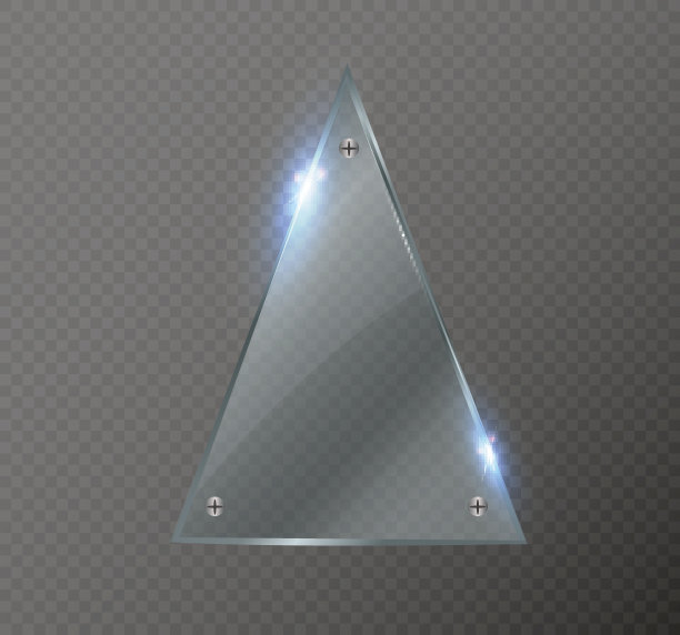 一套玻璃板。透明背景上的矢量玻璃横幅。透明。用于宣传图片下载